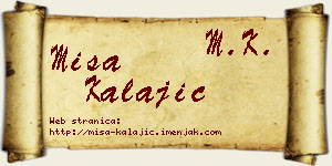 Miša Kalajić vizit kartica